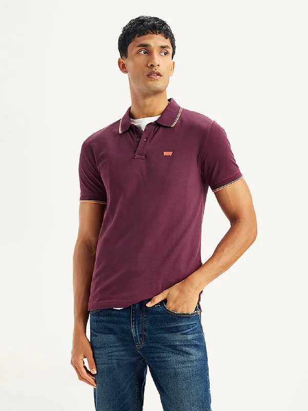 Men's Solid Slim Fit Polo T-shirt