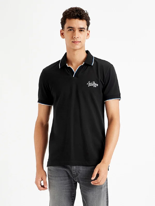 Men's Solid Slim Fit Polo T-shirt