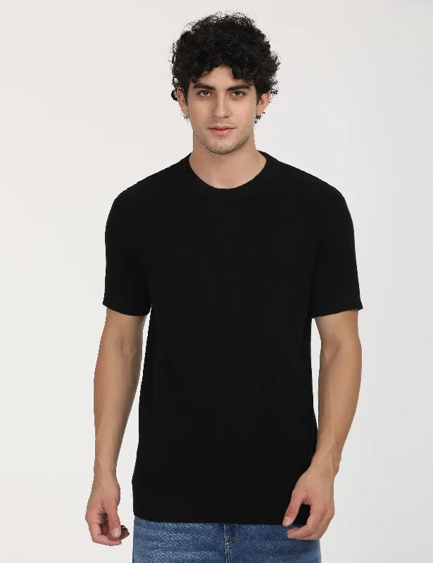 Men's Textured Slim Fit T-Shirt