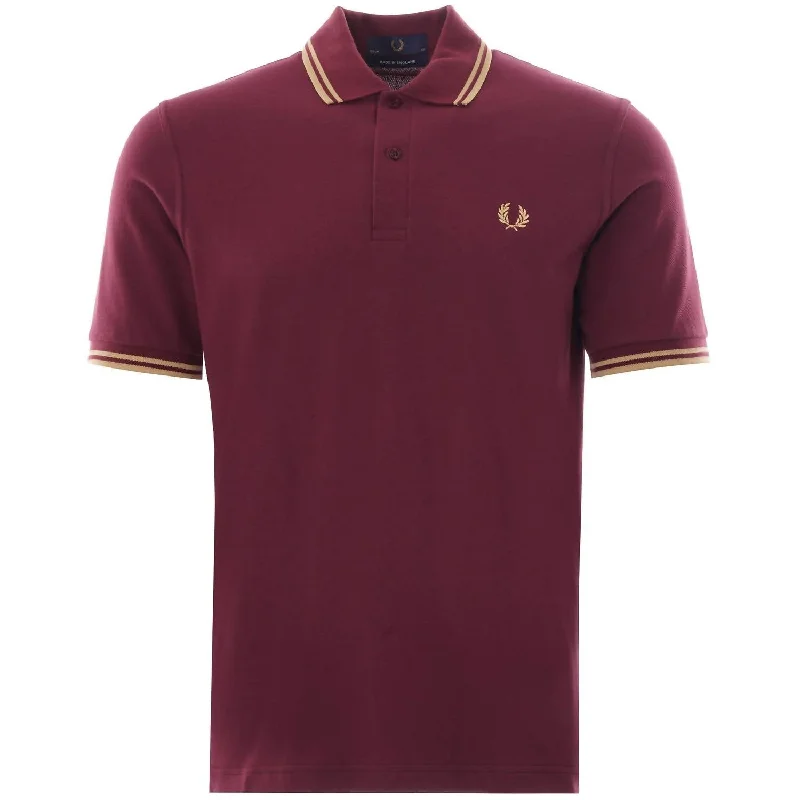 Men's Twin Tipped Polo In Aubergine