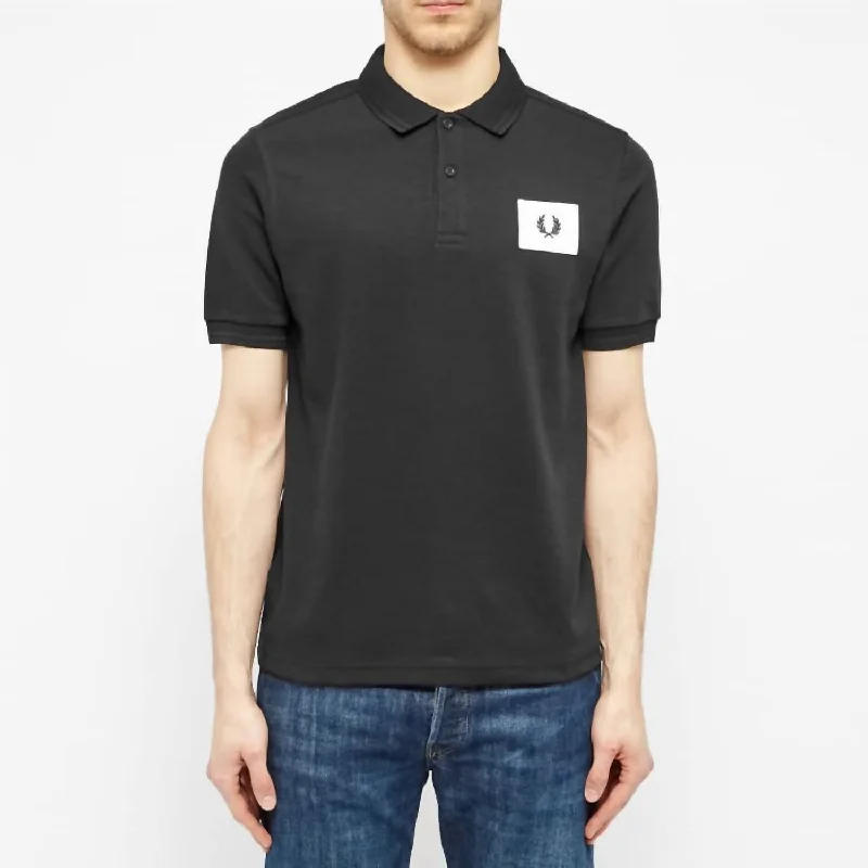 Men's Twin Tipped Polo Shirt In Black