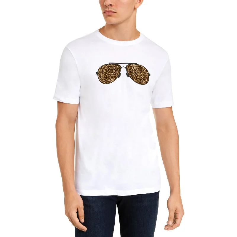 athletic-inspired sweatshirts for men -Michael Kors Mens Cotton Logo Graphic T-Shirt