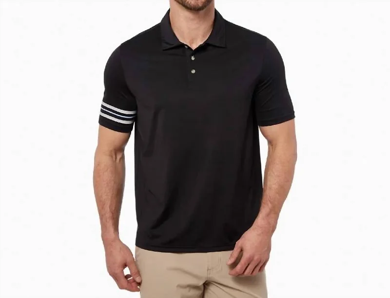 Midway Polo Shirt In Grey Stripe