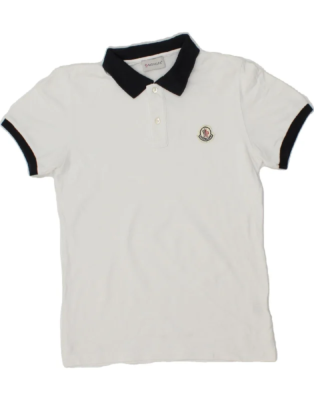 trendy hoodies for men -MONCLER Boys Polo Shirt 8-9 Years White