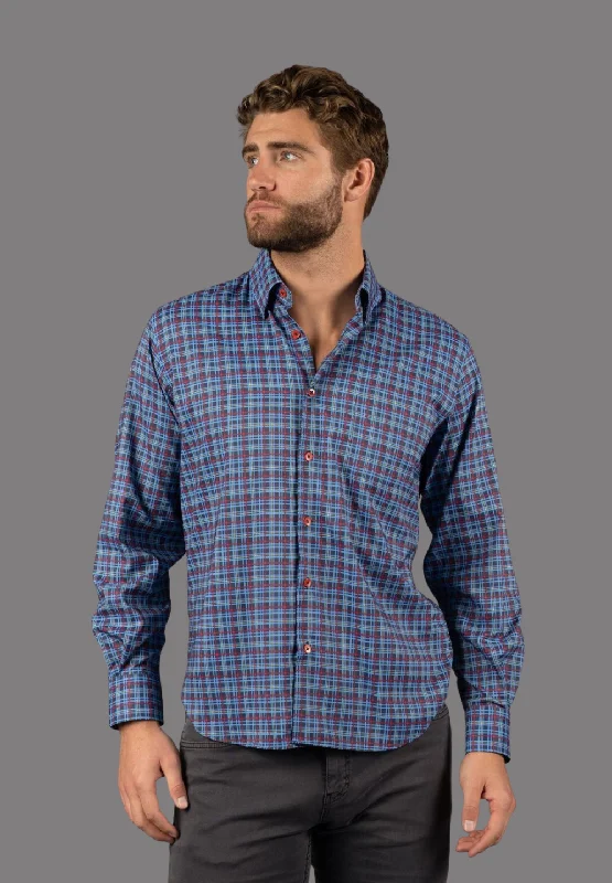 Multi Blue Plaid Shirt