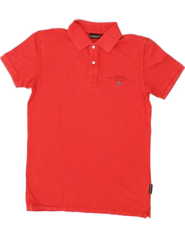 men's pull-over sweatshirts -NAPAPIJRI Boys Polo Shirt 13-14 Years Red