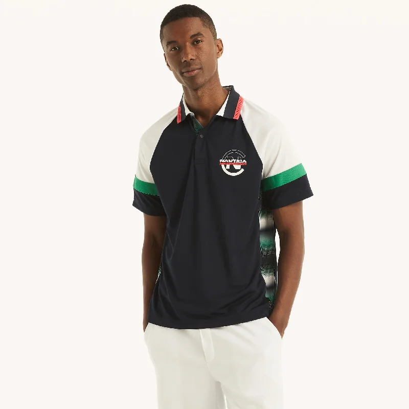 Nautica Mens Competition Sustainably Crafted Colorblock Classic Fit Polo