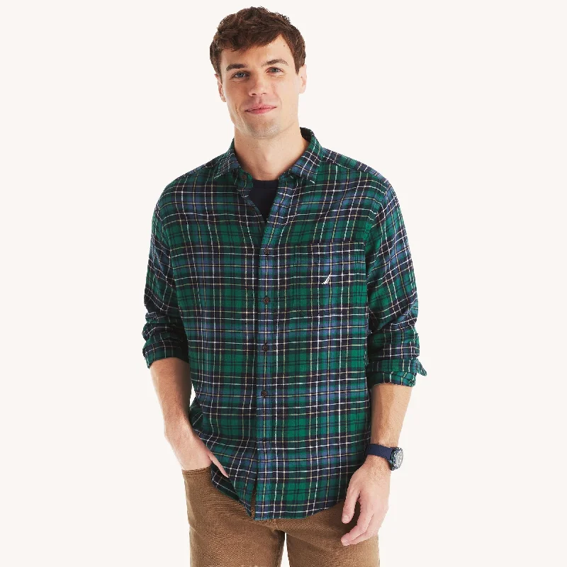 men's hoodies for winter -Nautica Mens Plaid Shirt