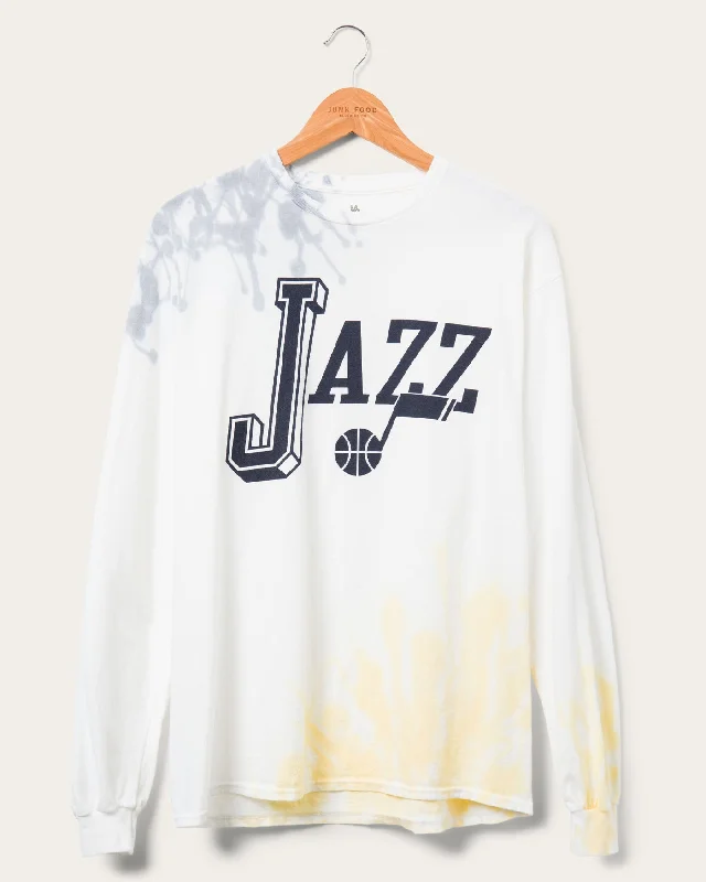 plain hoodies for men -NBA Utah Jazz Tie Dye Flea Market Long Sleeve