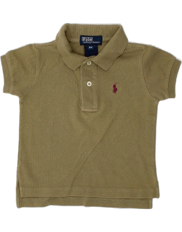 black hoodies for men -POLO RALPH LAUREN Baby Boys Polo Shirt 6-9 Months Khaki Cotton