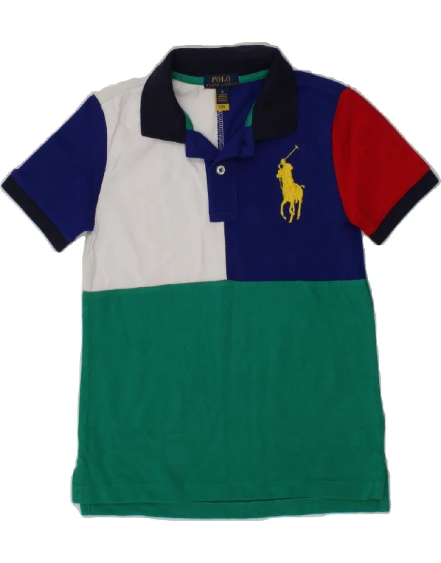 men's heavy-duty hoodies -POLO RALPH LAUREN Boys Graphic Polo Shirt 5-6 Years Multicoloured