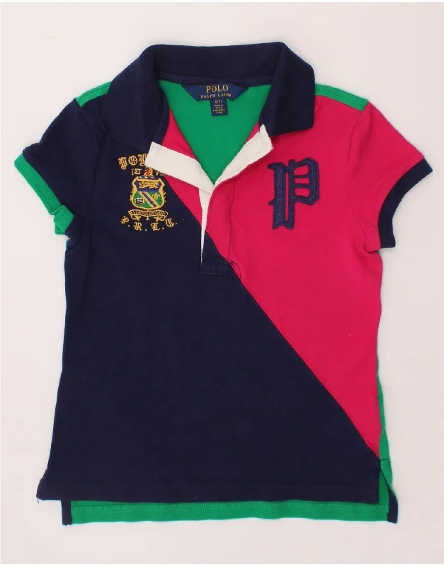 custom sweatshirts for men -POLO RALPH LAUREN Boys Graphic Polo Shirt 6-7 Years Small Multicoloured