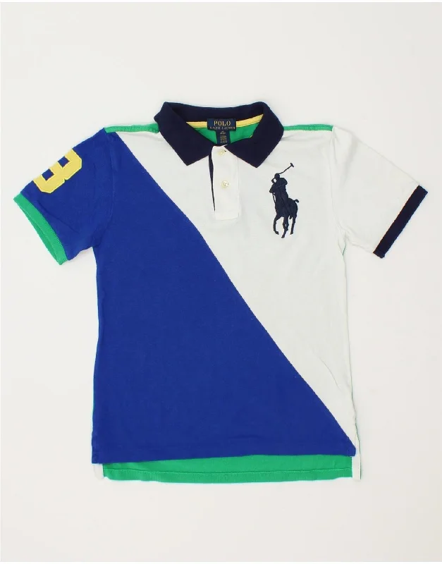 graphic hoodies for men -POLO RALPH LAUREN Boys Graphic Polo Shirt 9-10 Years Medium Blue