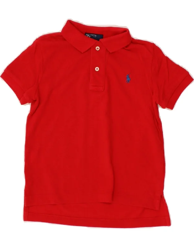 graphic sweatshirts for men -POLO RALPH LAUREN Boys Polo Shirt 2-3 Years Red Cotton