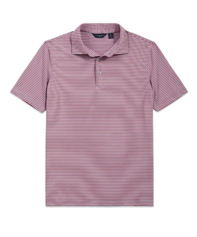 Prep Stripe Tech Polo, Red