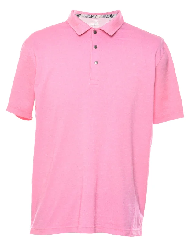 hoodie jackets for men -Puma Pink Polo Shirt - L