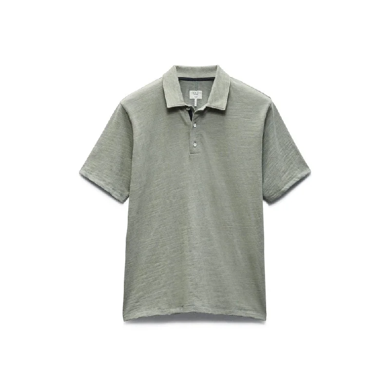 Rag & Bone Men's Classic Flame Polo Shirt, Dark Mint