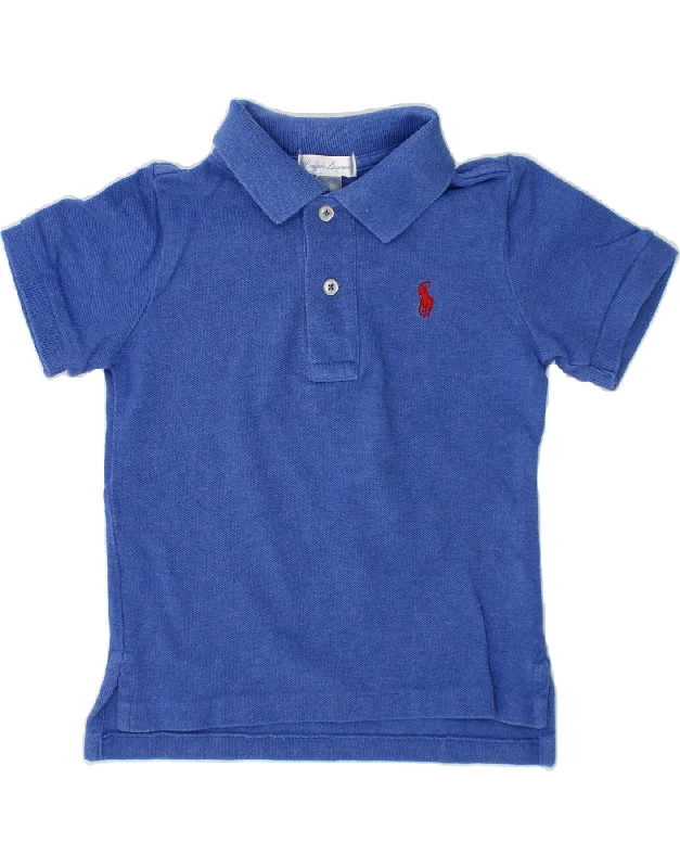 comfortable hoodies for men -RALPH LAUREN Baby Boys Polo Shirt 18-24 Months Blue Cotton