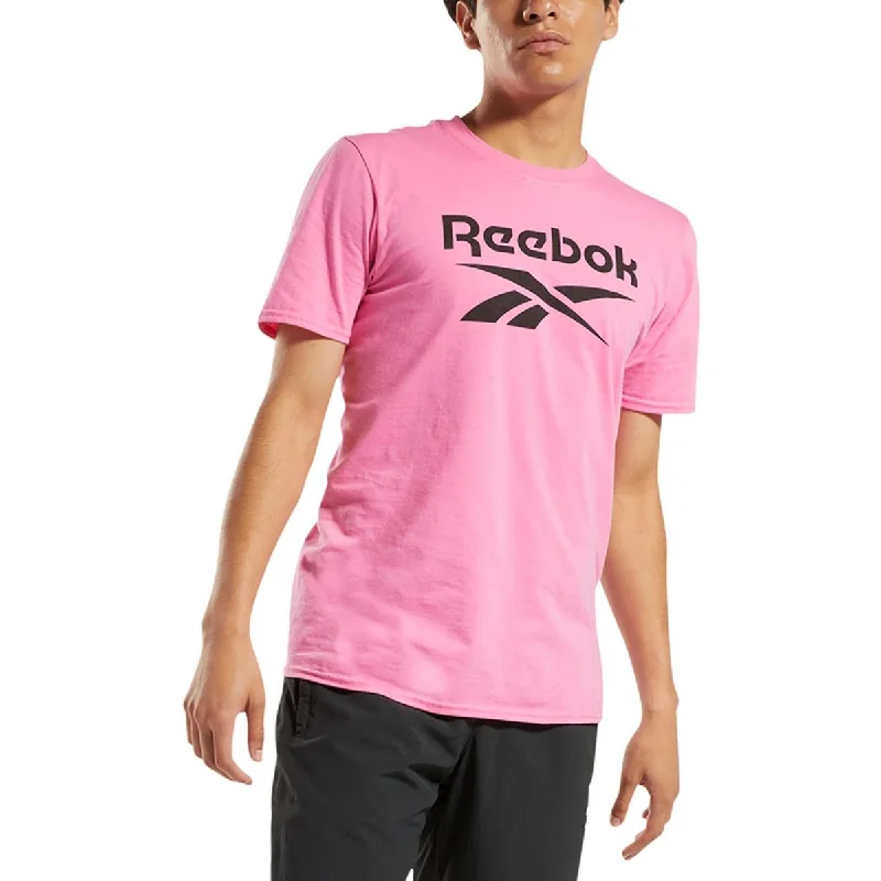 stylish men's hoodies -Reebok Mens Cotton Crew Neck Graphic T-Shirt