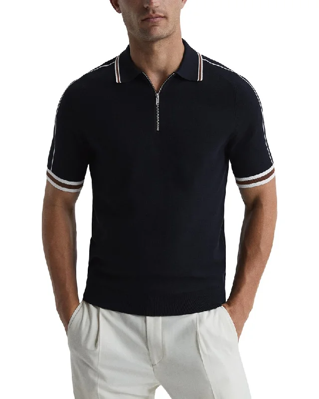 Reiss Kid 1/2-Zip Tipping Polo Shirt