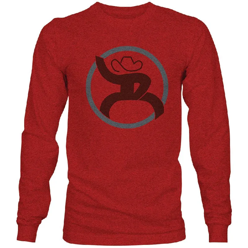 sports sweatshirts for men -"Roughy 2.0" Red Long Sleeve T-Shirt