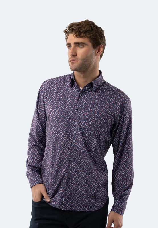 Royal Blue Circular Shape Shirt