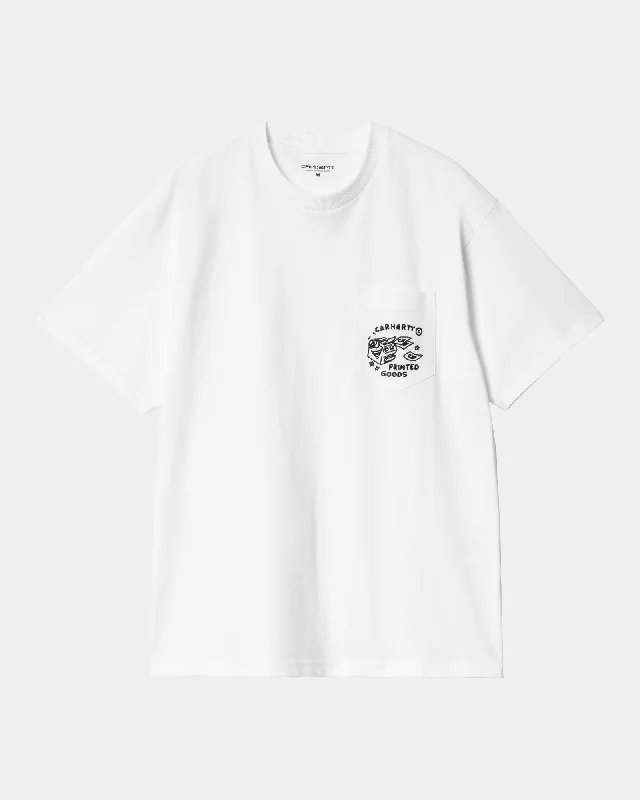 Fragments Pocket T-Shirt | White / Black