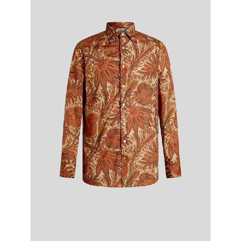 SHIRT WITH FOLIAGE PATTERN