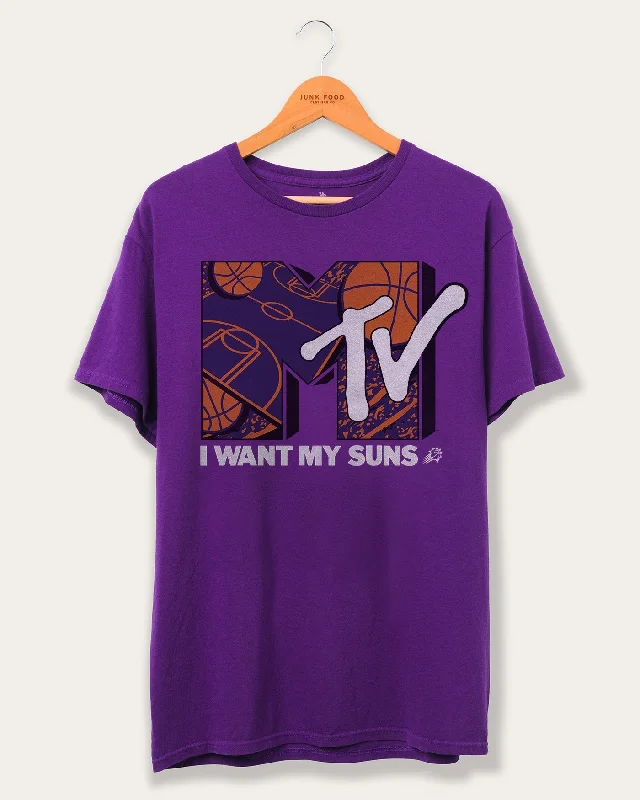 custom hoodies for men -Suns x MTV I Want My Fan Tee