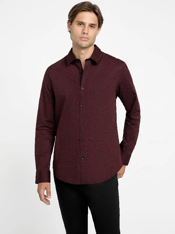 Tallon Geometric Long-Sleeve Shirt