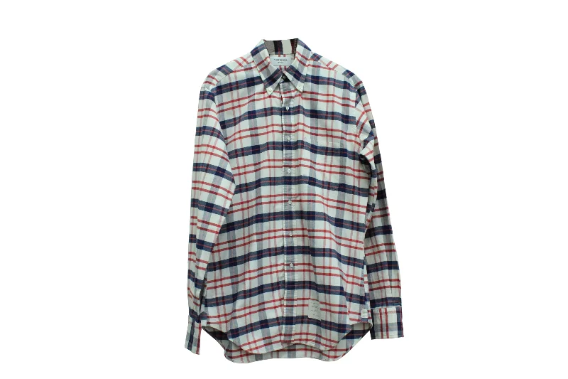 Thom Browne Check-Pattern Shirt in Multicolor Cotton