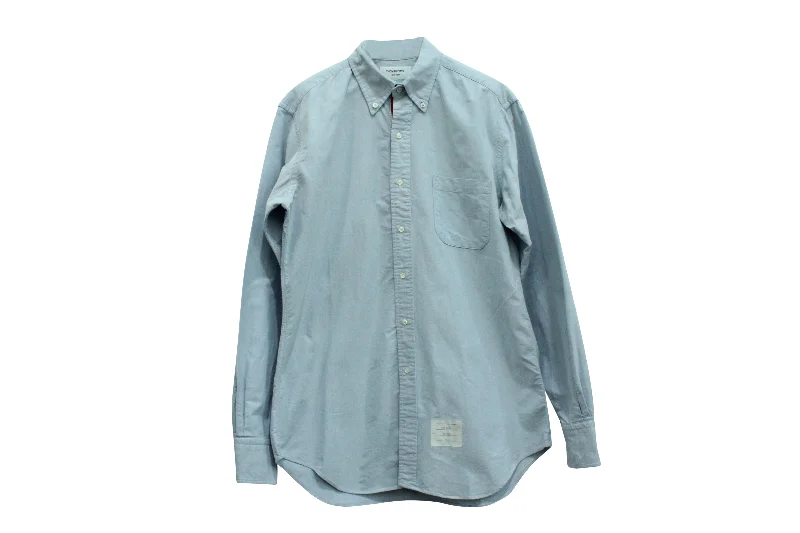 Thom Browne Oxford Slim-Fit Shirt in Light Blue Cotton