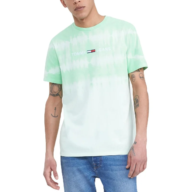 Tommy Jeans Mens Good Times Tie-Dye Cotton Graphic T-Shirt