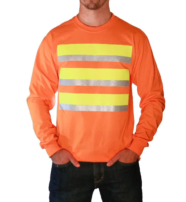 premium hoodies for men -Whistle Workwear Safety Long Sleeve T-Shirt_Orange