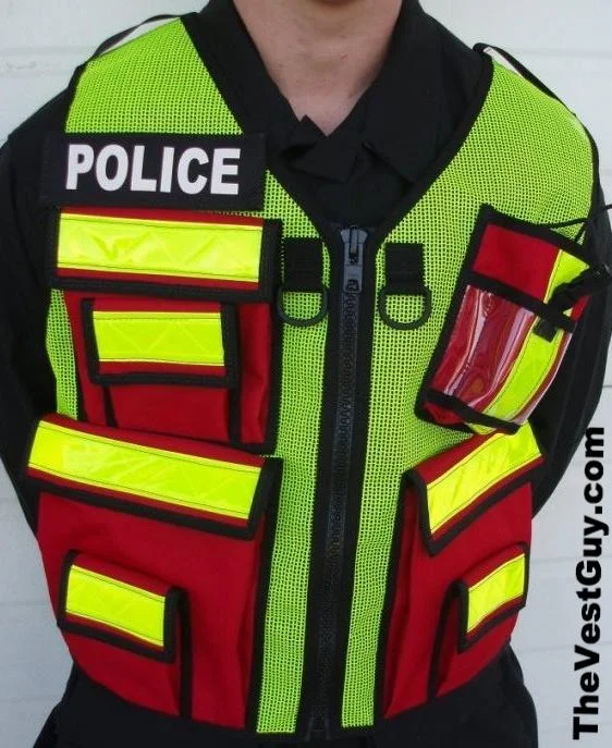 stylish wool waistcoats for men -Police Reflective Safety Vest