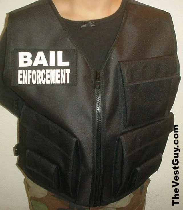 leather vests for men -Bail Enforcement Vest