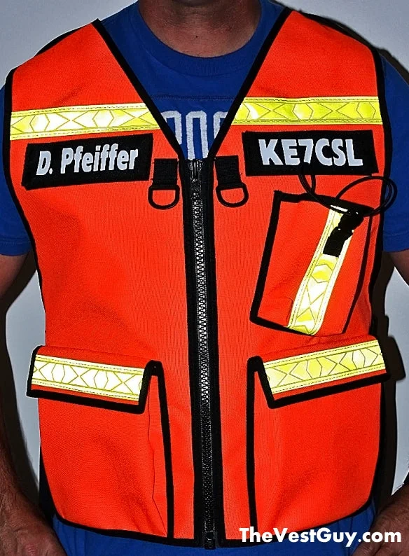 vests for layering for men -Amateur Radio Communications Reflective Safety Vest