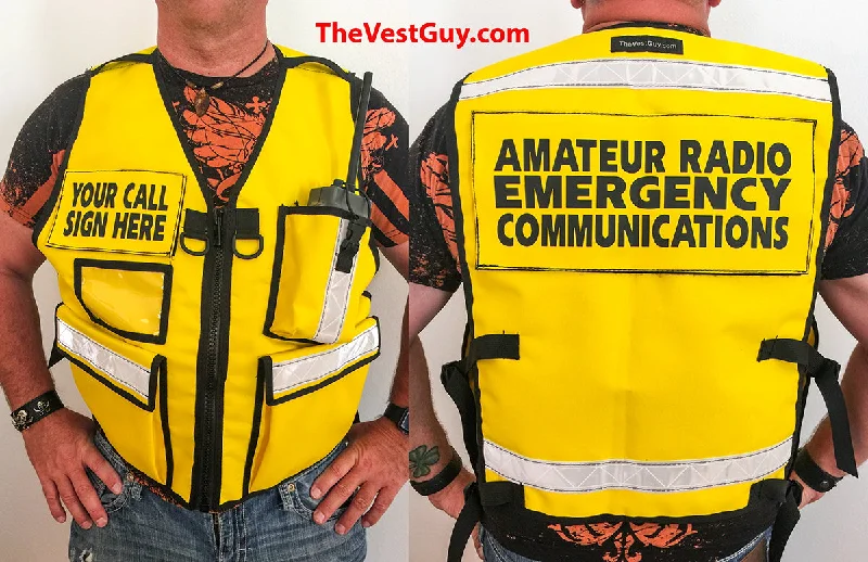 fashionable sleeveless vests for men -Ares Races Reflective Safety Vest