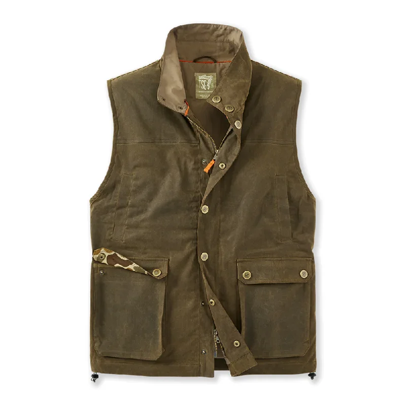 men's fitted vest jackets -TSG Baeron Waxed Vest