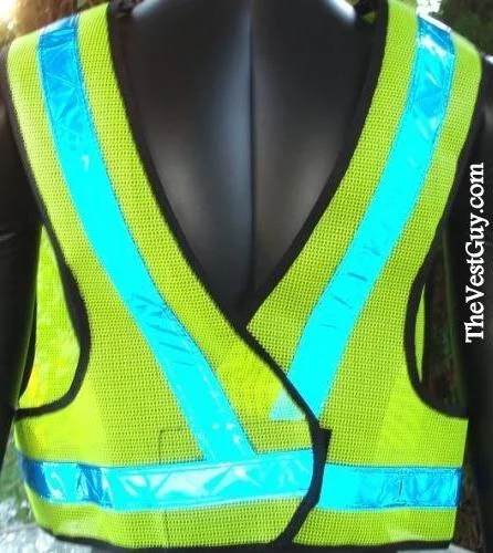 button-up waistcoats for men -High Visibility 5pt Breakaway Safety Reflective Vest 2