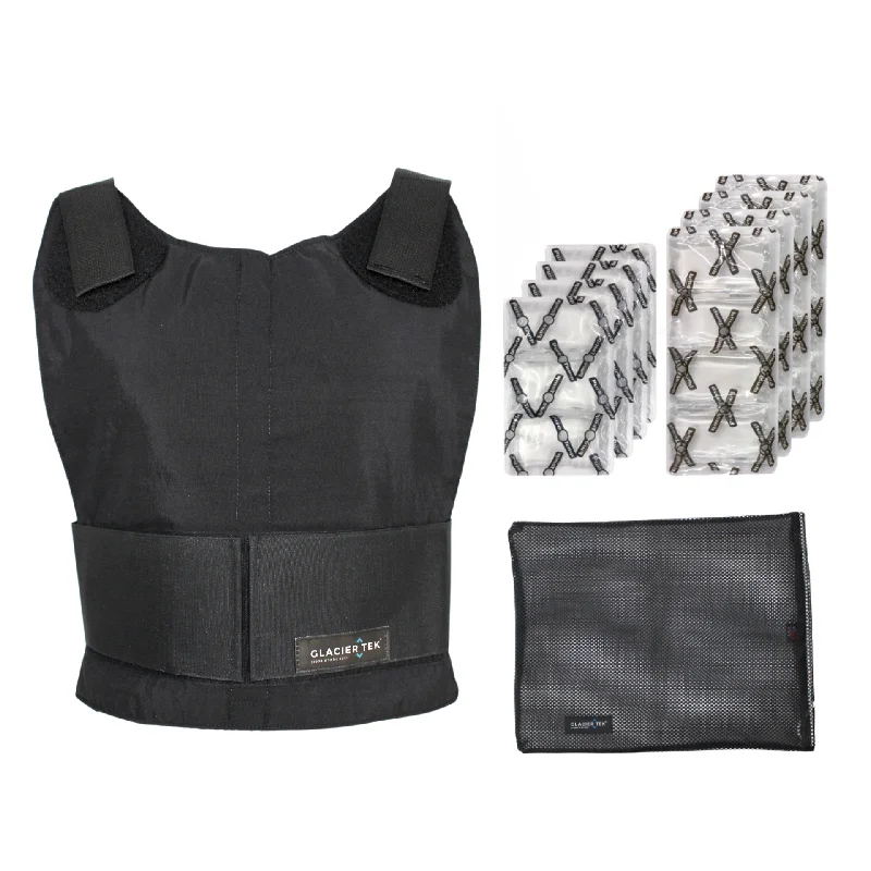 men's quilted waistcoats -Concealable Cooling Vest with Set of 8 Cool Packs - Maintains 59 Degrees for up to 2.5 Hours