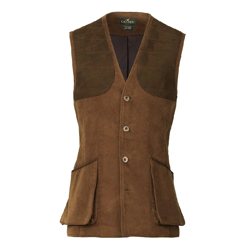 elegant waistcoats for men -Laksen Men's Belgravia Moleskin Leith Shooting Vest