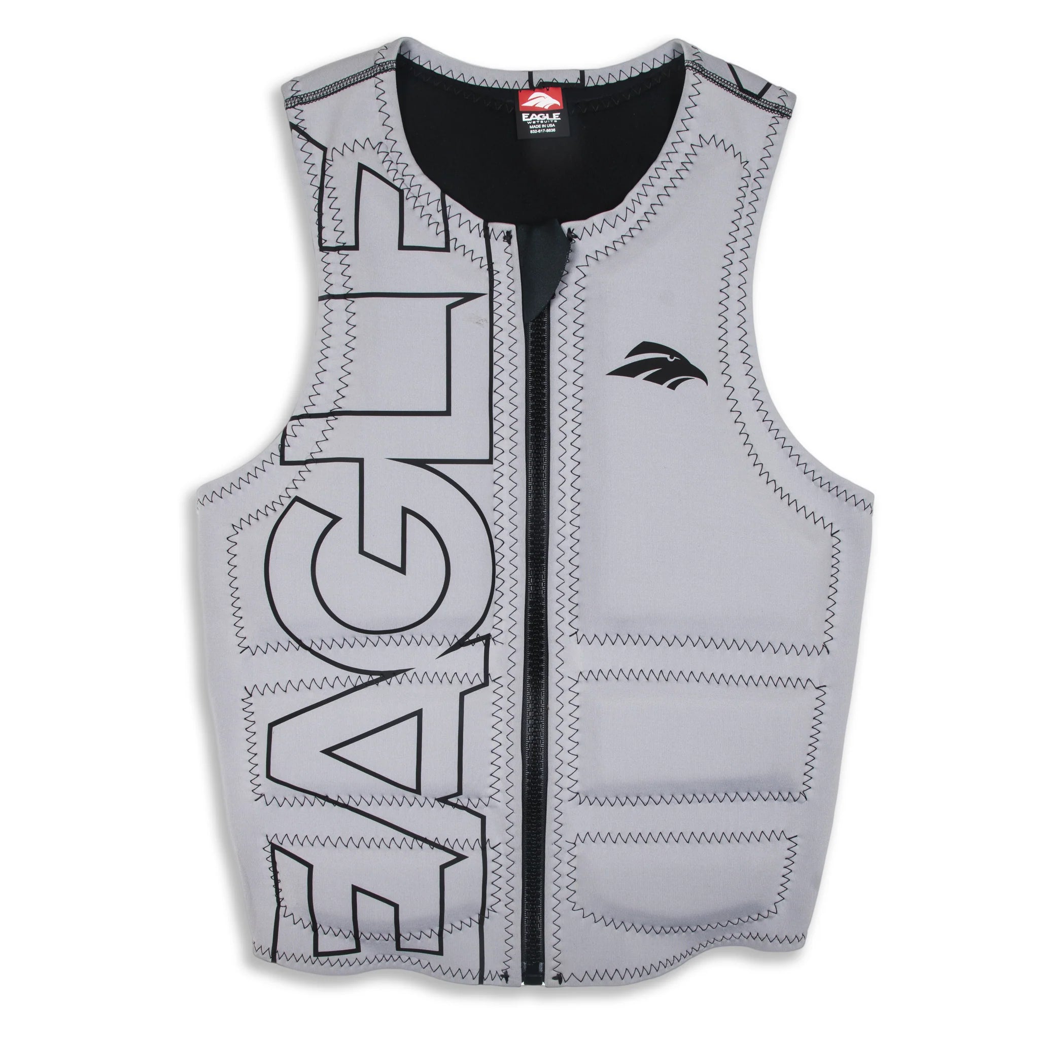 elegant vest jackets for men -Men's Eagle Pro Logo Highlight Vest - Grey/Black