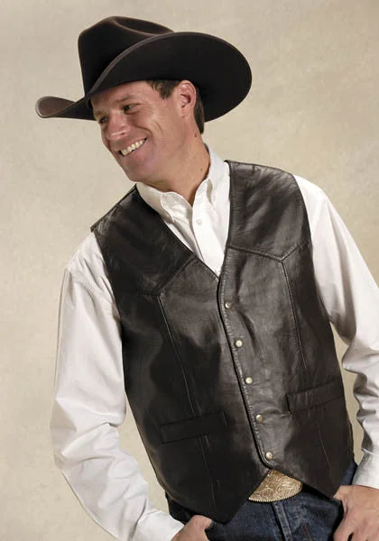 men's winter vests -Men's Roper Vest #02-075-0520-0801BR (Tall)