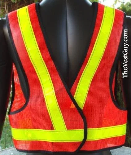 warm vest jackets for men -High Visibility 5pt Breakaway Safety Reflective Vest 1