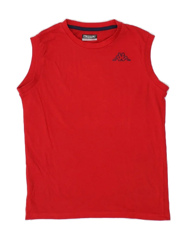 sleeveless jackets for men -men's luxury sweatshirts -KAPPA Boys Vest Top 11-12 Years Red