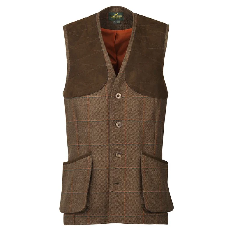 dress waistcoats for men -Laksen Men's Crannog Tweed Leith Shooting Vest