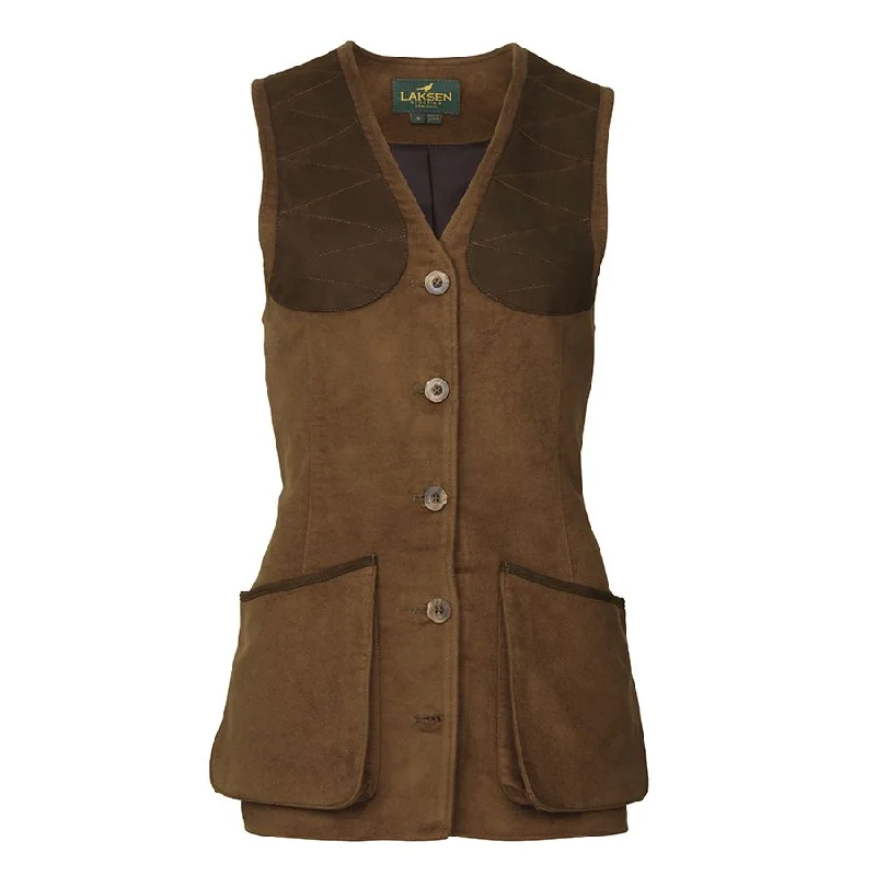 men's cotton vests -Laksen Lady Moleskin Belgravia Beauly Shooting Vest