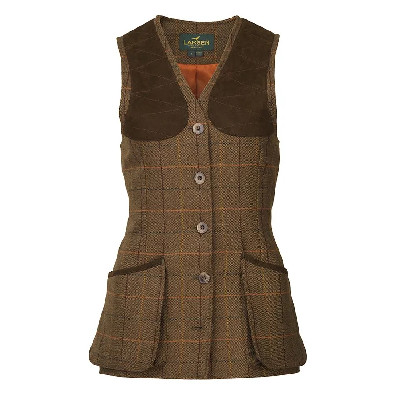 men's wool-blend vests -Laksen Lady's Cara Tweed Beauly Shooting Vest