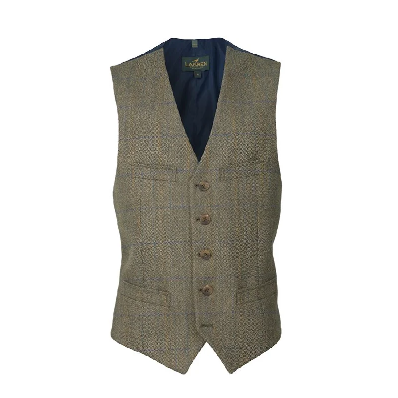 men's waistcoats for business -Laksen Men's Laird Tweed Colonial Dress Vest